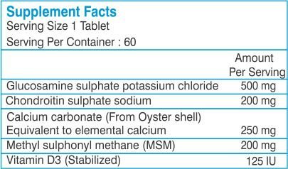 HealthVit Glucosar Forte Glucosamine, Chondrotin & MSM 60 Tablets