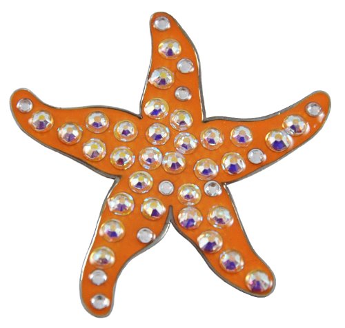 Navika Starfish Swarovski Crystal Ball Marker with Hat Clip