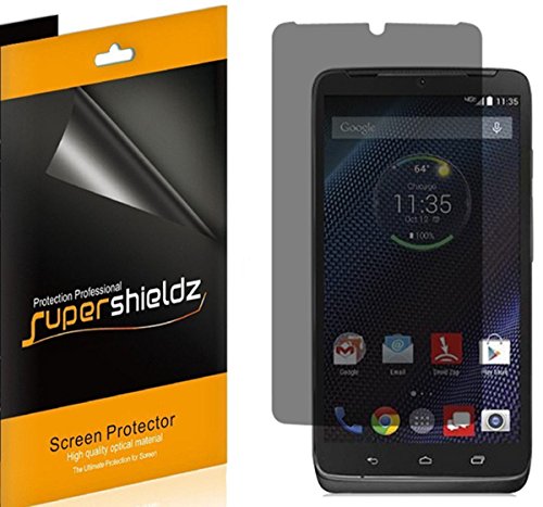 [2 Pack] SUPERSHIELDZ- Privacy Anti-Spy Screen Protector Shield For Motorola Droid Turbo (Verizon) + Lifetime Replacements Warranty - Retail Packaging