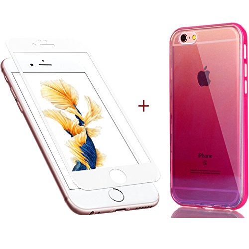 iPhone 6 Plus Case, 6S Plus Case Gradient Color Mirror Soft TPU Case with Shockproof PC Bumper Case for Apple iPhone 6S Plus