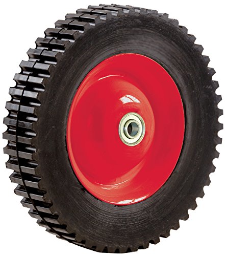 

Shepherd Hardware 3355 8-Inch Semi-Pneumatic Rubber Tire, Steel Hub with Ball Bearings, Gear Tread, 1/2-Inch Offset Axle Diameter