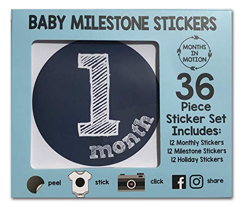 Algopix Similar Product 9 - 36 Baby Milestone Stickers  Baby