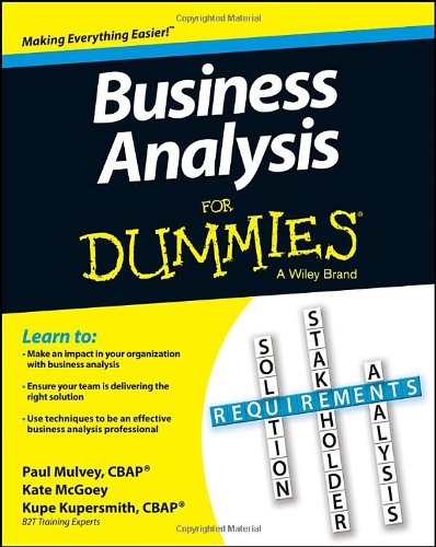 Business Analysis For Dummies by Kupe Kupersmith
