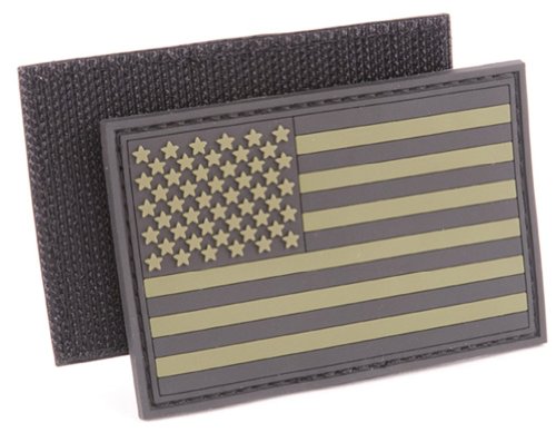 PVC Tactical USA Flag Patch - Olive Drab