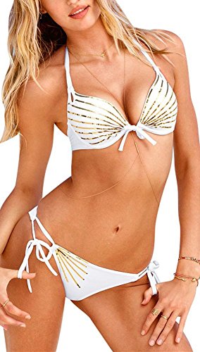 Blidece Womens Push up Bikini Personality Pure Design Swimsuit 2 Piece