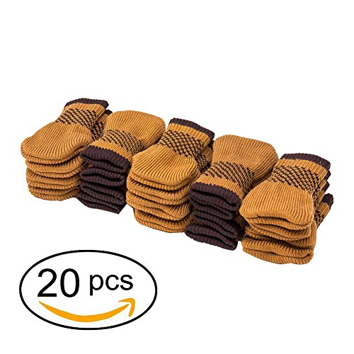 Cuccu 20 pcs Chair Leg Socks Furniture Sliders that Protect Hardwood Floors from Scratches and Reduce Noise Table Socks