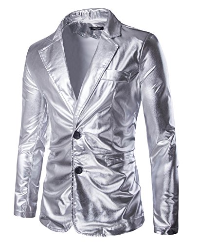 Mada Men's Slim Fit Metallic Color Performance Suit Jackets