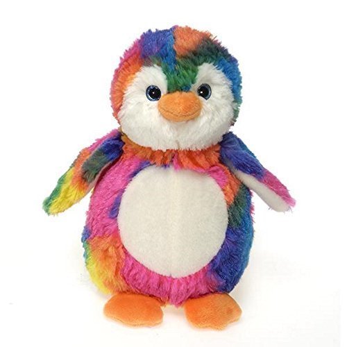 Rainbow Tie Dye Penguin Plush Stuffed Animal Toy by Fiesta Toys - 12