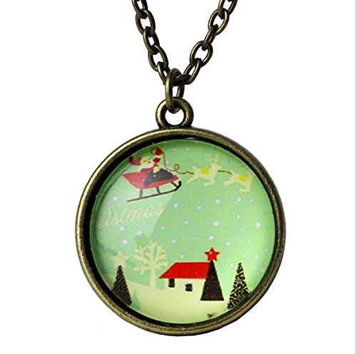Fresh Simple Gemstone Lovely Christmas Series Necklace