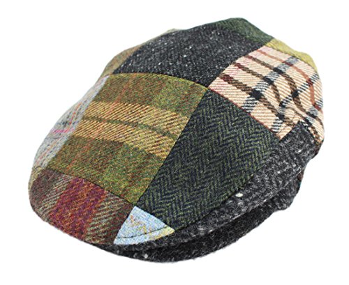 John Hanly & Co. Irish Made Tweed Flat Cap - Patchwork - Made in Ireland