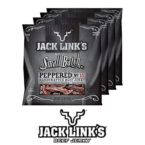 4 Bags Jack Link's Premium Small Batch No.15 Beef Jerky Peppered Flavor 2.5oz