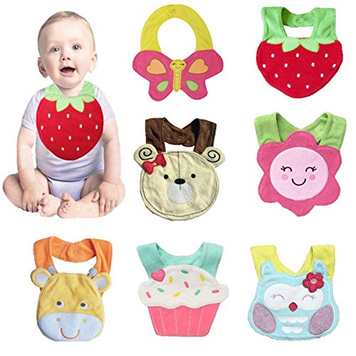 Baby Cute Cartoon Soft Saliva Towel Infant Lunch Bibs.