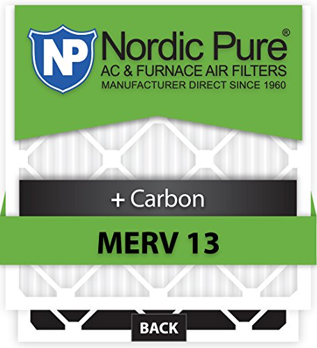 14x25x1 Nordic Pure MERV 13 Plus Carbon Air Filters Qty 6