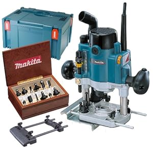 Makita RP1110CJFA Oberfräse 1100W - Kompakte Handfräse Mit MAKPAC Koffer