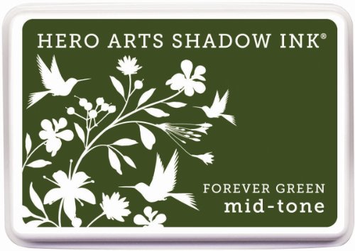Hero Arts Rubber Stamps Mid-Tone Shadow Ink Stamp Pad, Forever Green