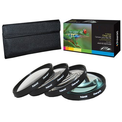 

PLR Optics 58MM +1 +2 +4 +10 Close-Up Macro Filter Set with Pouch + Lens Adapter Tube For The Nikon Coolpix P7700, P7800 Digital Camera