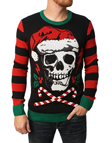 Ugly Christmas Sweater Men's Santa Skull Sweater