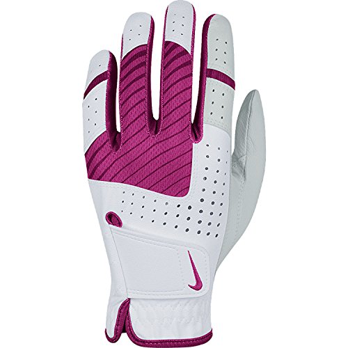 Nike Golf Women's Tech Xtreme V Regular Glove (Right), White/Violet Shade/Vivid Pink