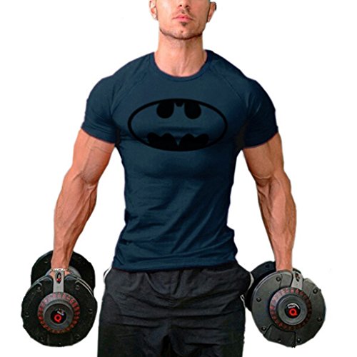 Men's Batman Fitness Gym cultivating Short-sleeved Muscle T-shirts