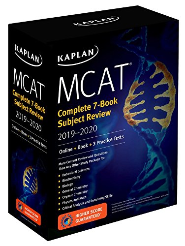 MCAT Complete 7-Book Subject Review 2019-2020: Online + Book + 3 Practice Tests by Kaplan Test Prep