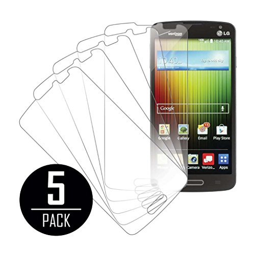 LG Lucid 3 Screen Protector Cover, MPERO Collection 5 Pack of Clear Screen Protectors for LG Lucid 3 VS876