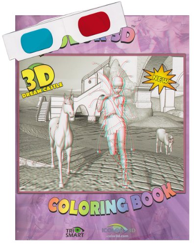 iColor 3D Dream Castle (High Detail) Coloring Book. Castles, Fairlies, Unicorns and Dragons Come to Life. 3D Glasses Included