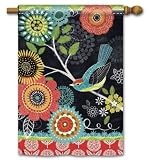 Boho Birds House Flag - 28
