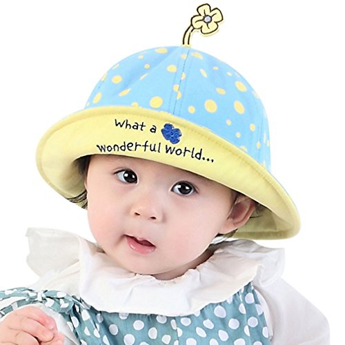 Algopix Similar Product 20 - LRKC Kids Dot Breathable Sun Hat UPF