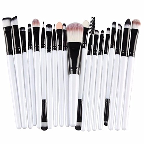 BESSKY 20PCs Makeup Brush Set tools Make-up Toiletry Kit Wool Make Up Brush Set