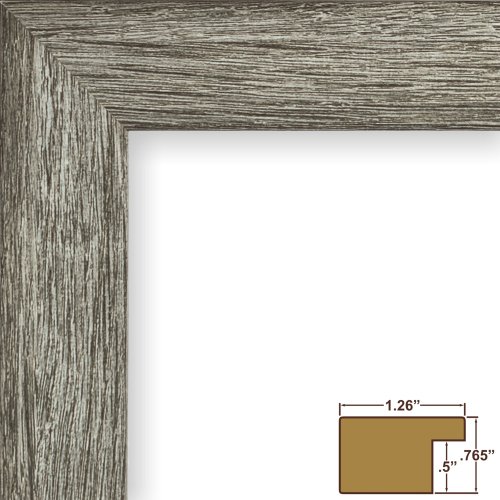 Craig Frames 26030 12 by 16-Inch Picture Frame, Smooth Grain Finish, 1.26-Inch Wide, Gray Barnwood