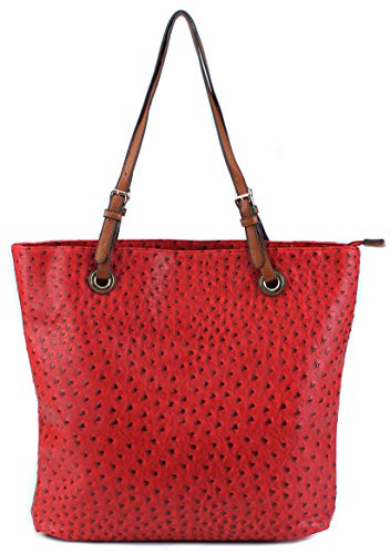 Scarleton Ostrich Large Tote H1156