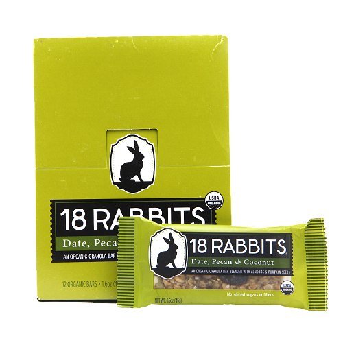 

18 Rabbits Organic Granola Bar, Date, Pecan & Coconut 12 ea