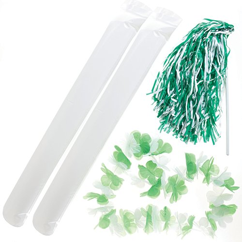 Algopix Similar Product 3 - Shindigz Green  White Fan Gear Spirit