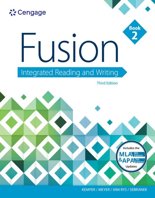 Fusion: Integrated Reading and Writing, Book 2 (with 2021 MLA Update Card) by Dave Kemper