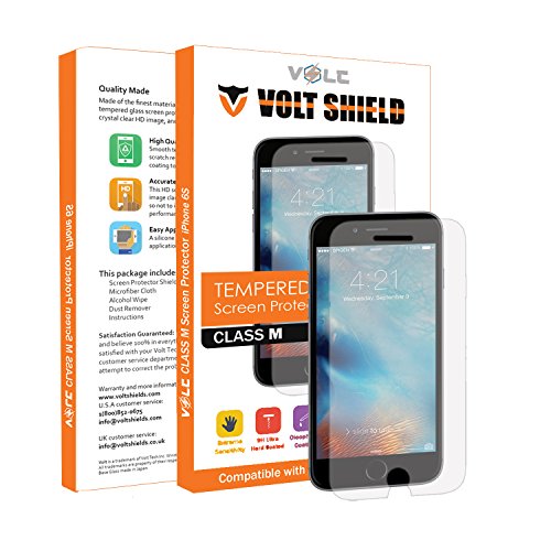 iPhone 6S Screen Protector, Volt Shield iPhone 6S Glass Screen Protector [ tempered glass iPhone 6 ] Bubble-free Scratch Proof High Definition (HD) Ultra Clear Easy to Install compatible iphone 6/6S