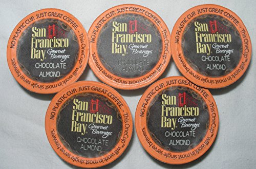 San Francisco Bay Coffee, OneCup, 24 Ct. Chocolate Almond Coffee, Compatible with Keurig K-cup Coffee Brewers,