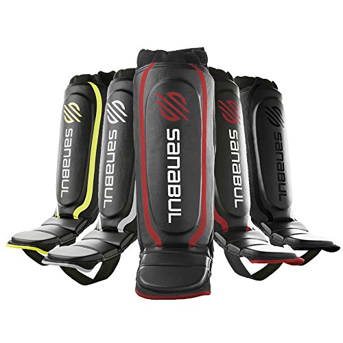 Algopix Similar Product 18 - Sanabul Essential Shin Guards (RED, XS)