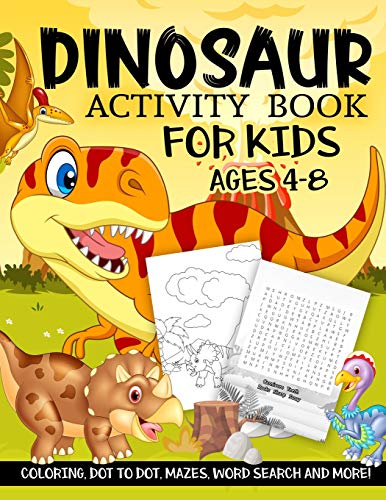 Algopix Similar Product 16 - Dinosaur Activity Book for Kids Ages