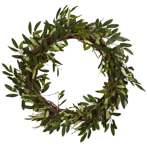有关以下物品的详细资料: nearly natural 4773 olive wreath, 20