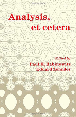 Analysis, Et Cetera: Research Papers Published in Honor of Jurgen Moser's 60th Birthday by Paul H. Rabinowitz