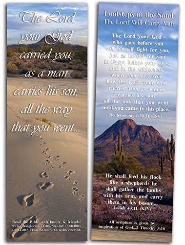 Footsteps in the Sand, The Lord Will Carry You-Pack of 25 Cards - 2