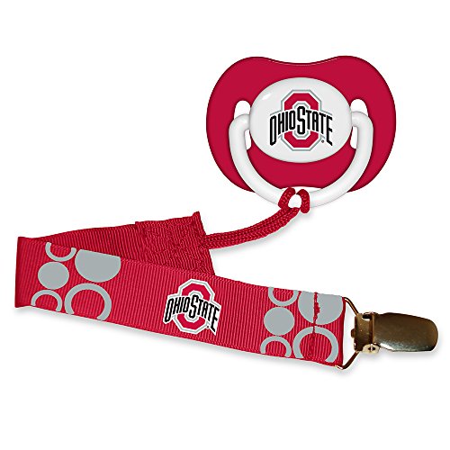 Baby Fanatic Pacifier with Clip - Ohio State University