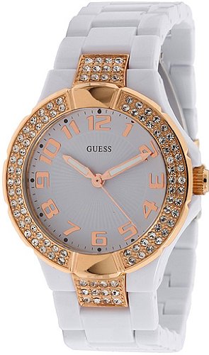 guess女士 u11661l1 水晶镶嵌时尚石英腕表$105.00