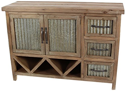 Algopix Similar Product 2 - Benzara Wooden Metal Cabinet