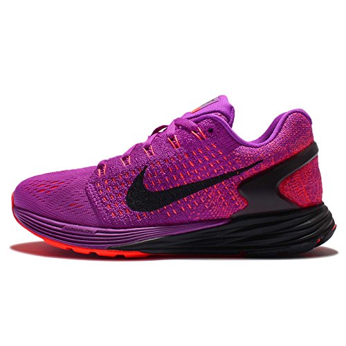 Nike Women's Wmns Lunarglide 7, VIVID PURPLE/BLACK-HYPR ORANGE