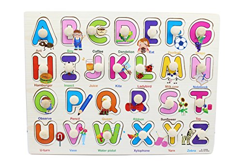 YouΞ Classic Wooden Alphabet Puzzle Bundle Board