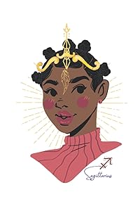 Black Sagittarius Woman: Lined Journal by reDEW Design