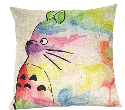 My Neighbor Totoro Cotton Linen Throw Pillow Case Chinchilla Decorative Cushion Cover tt3