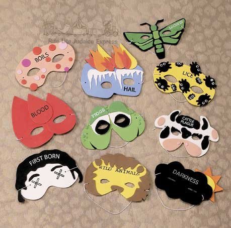 Passover Plague Masks, 10ct