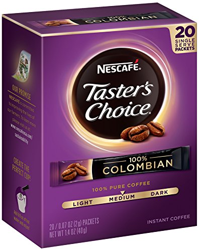 Nescafe Taster's Choice Instant Coffee Columbian, 20-Count Sticks (1 Pack)